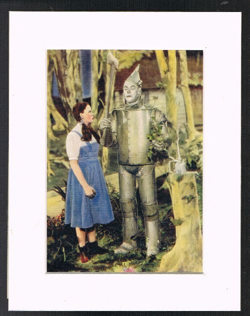 Dorothy Oils the Tin Woodman (Mounted Plate from 'The Wizard of Oz' By L.Frank Baum]