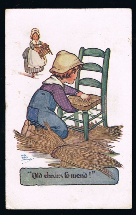 Old Chairs to Mend Postcard