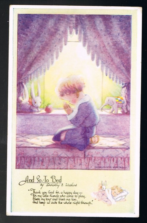 And So To Bed Postcard