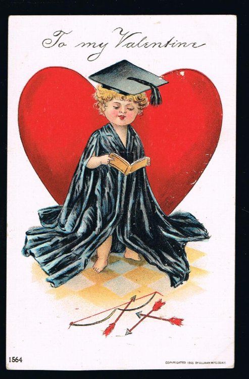 Cupid Graduate Valentine's Postcard