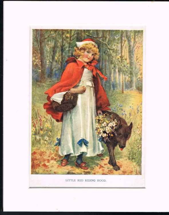 Little Red Riding Hood (Mounted Print from Cinderalla and Other Fairy Tales)