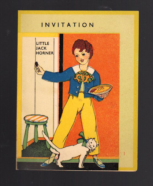 Little Jack Horner Vintage Party Invitation