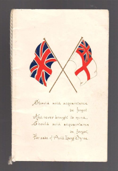 Auld Acquintance Union Flags Christmas Greetings Card
