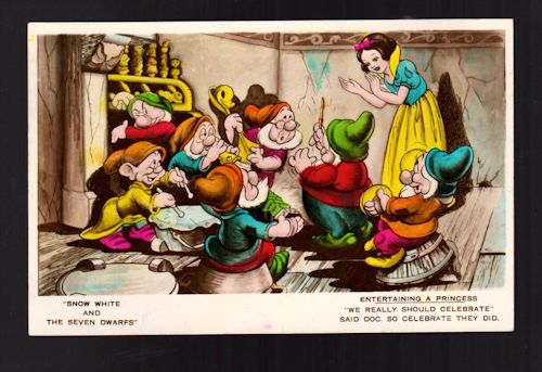 Snow White - Entertaining a Princess Postcard