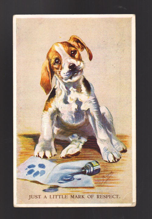 A Little Mark of Respect - Beagle Dog Postcard
