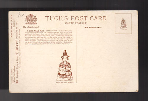 A Little Welsh Maid - Mechanical Doll Series Postcard