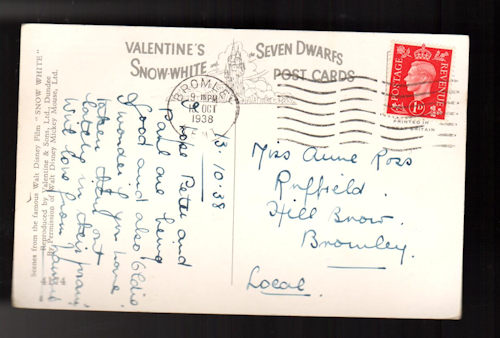 Snow White Troubadour Postcard
