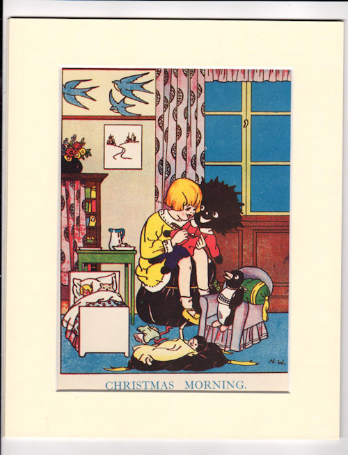 Christmas Morning [Mounted Illustration from Happy Days]
