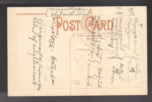 Cupid Catching Turtle Dove Valentine Postcard