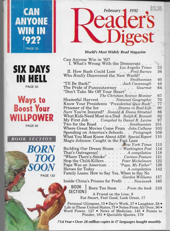 Reader's Digest Magazine February 1992