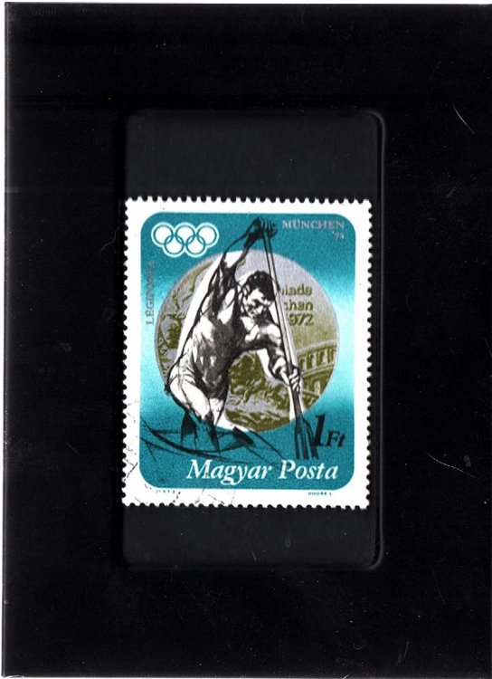 Tchotchke Framed Stamp Art - Collectible Postage Stamp - Olympic Canoeing