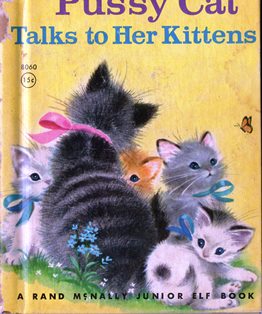 Pussy Cat Talks To Her Kittens