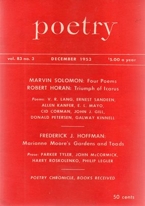 Poetry Magazine: December 1953 Vol 83 No 3