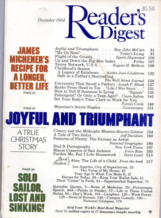 Reader's Digest Magazine December 1984
