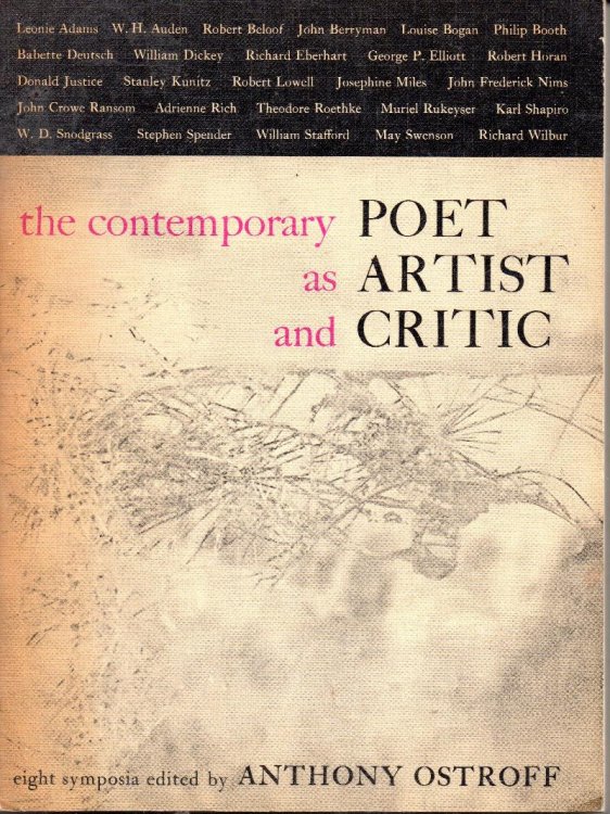 The Contemporary Poet As Artist and Critic