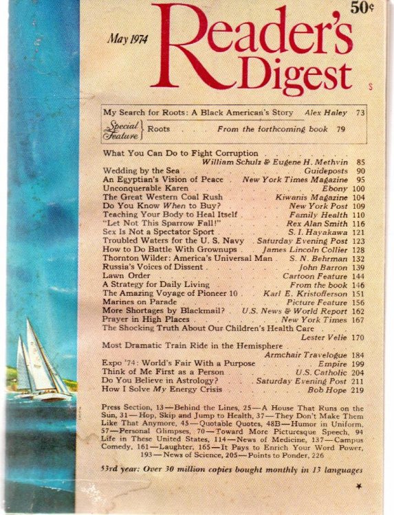Reader's Digest Magazine May 1974