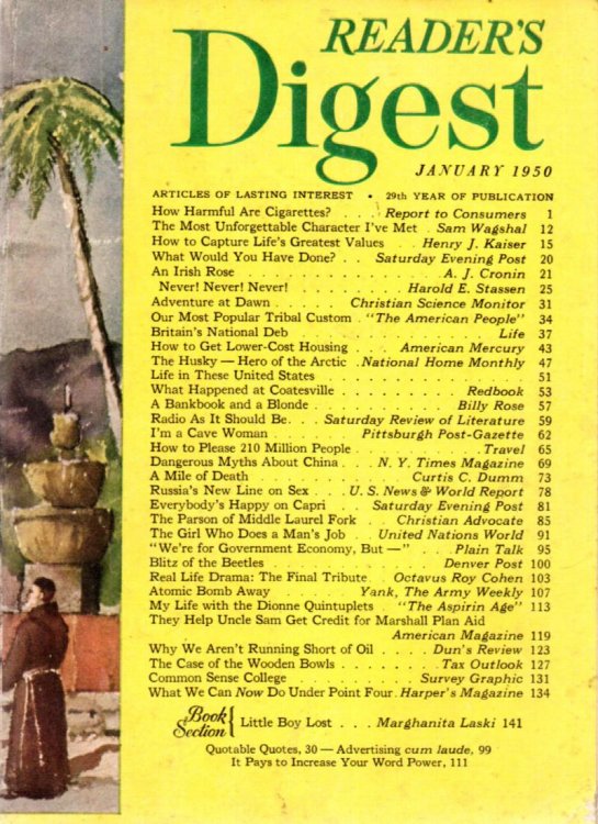 Reader's Digest Magazine January 1950