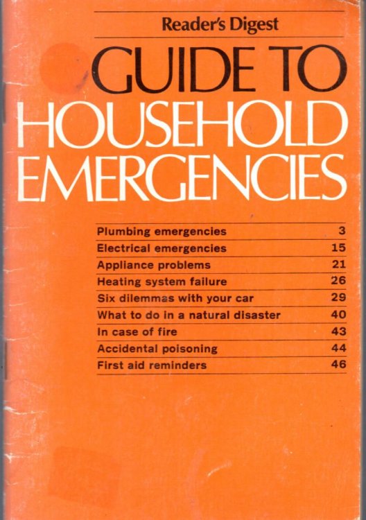 Reader's Digest Guide To Household Emergencies