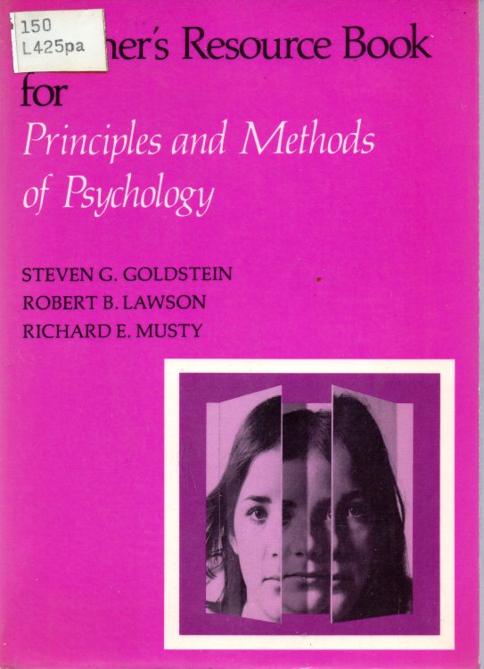 Teacher's Resource Book For Principles and Methods of Psyschology
