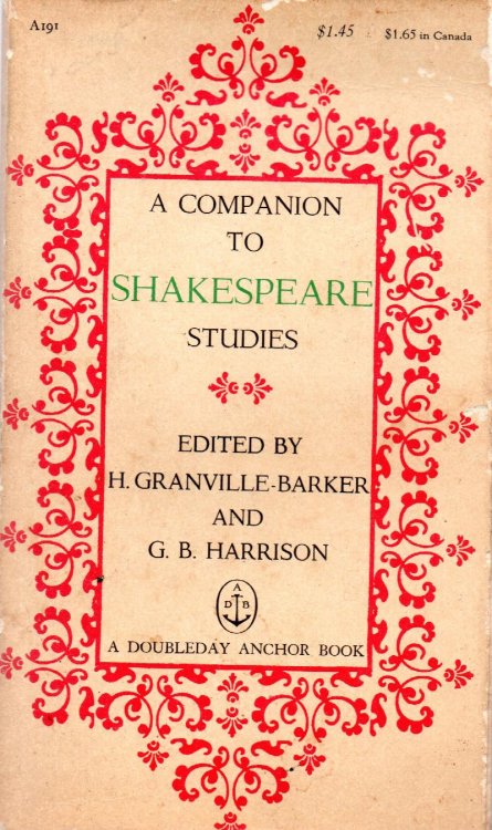 A Companion To Shakespeare Studies