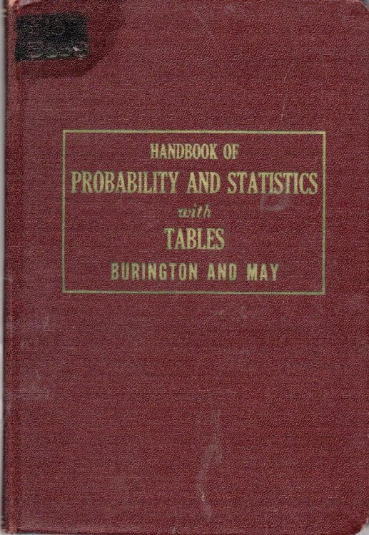 Handbook of Probability and Statistics With Tables