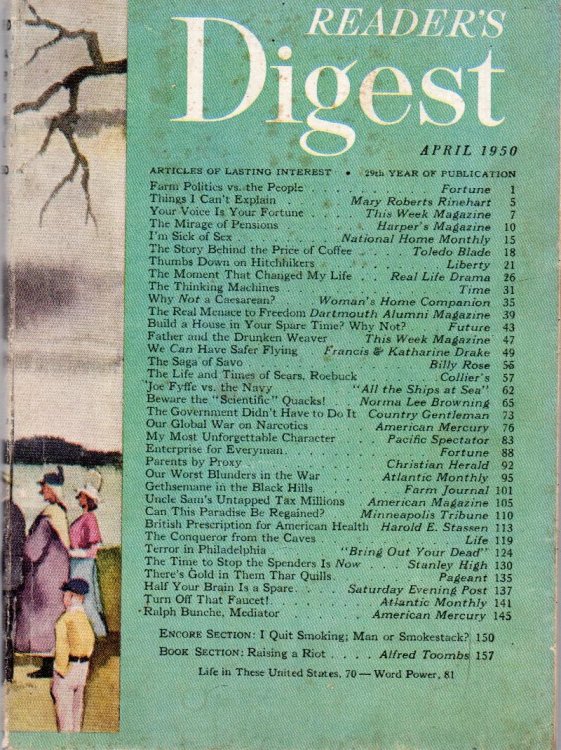 Reader's Digest Magazine April 1950
