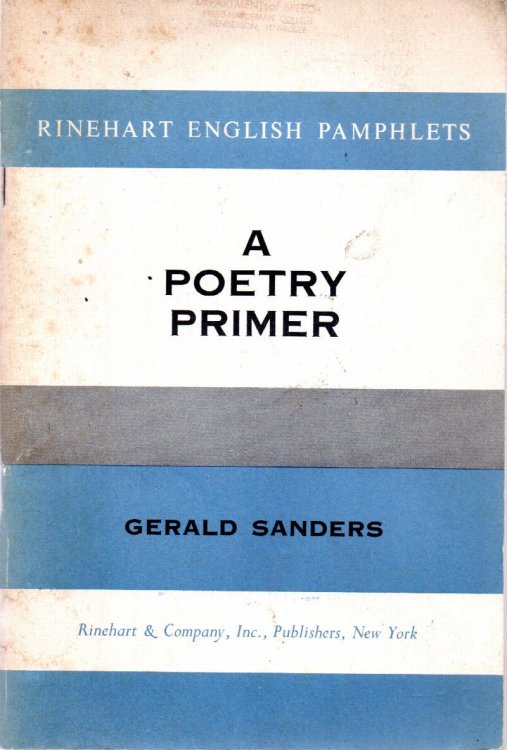 A Poetry Primer (Rinehart English Pamplets)