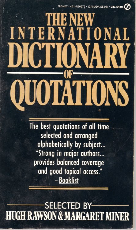 The New International Dictionary of Quotations