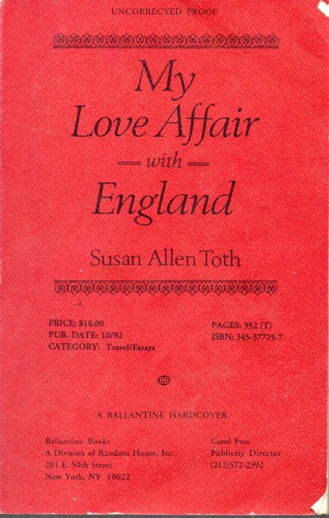 My Love Affair with England
