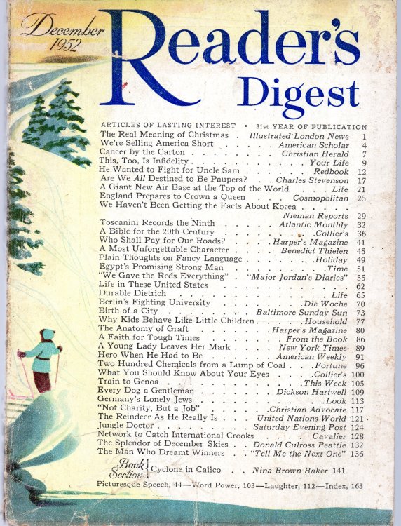 Reader's Digest Magazine December 1952