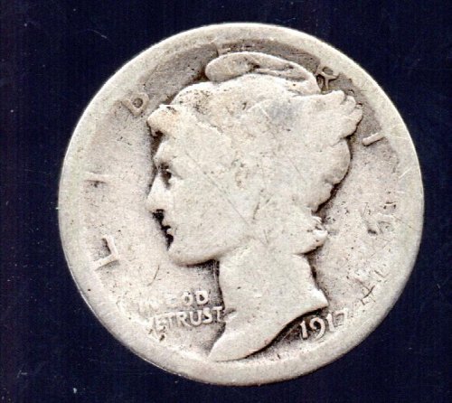 1917 P Mercury Head Dime