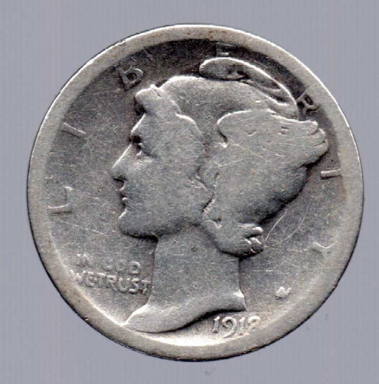 1918 D Mercury Head Dime