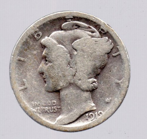 1919 D Mercury Head Dime
