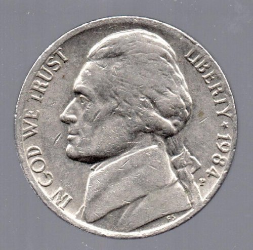 1984 P Jefferson Nickel