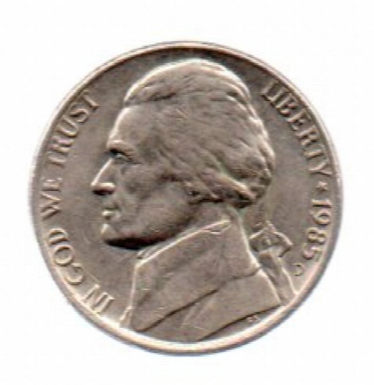 1985 D Jefferson Nickel