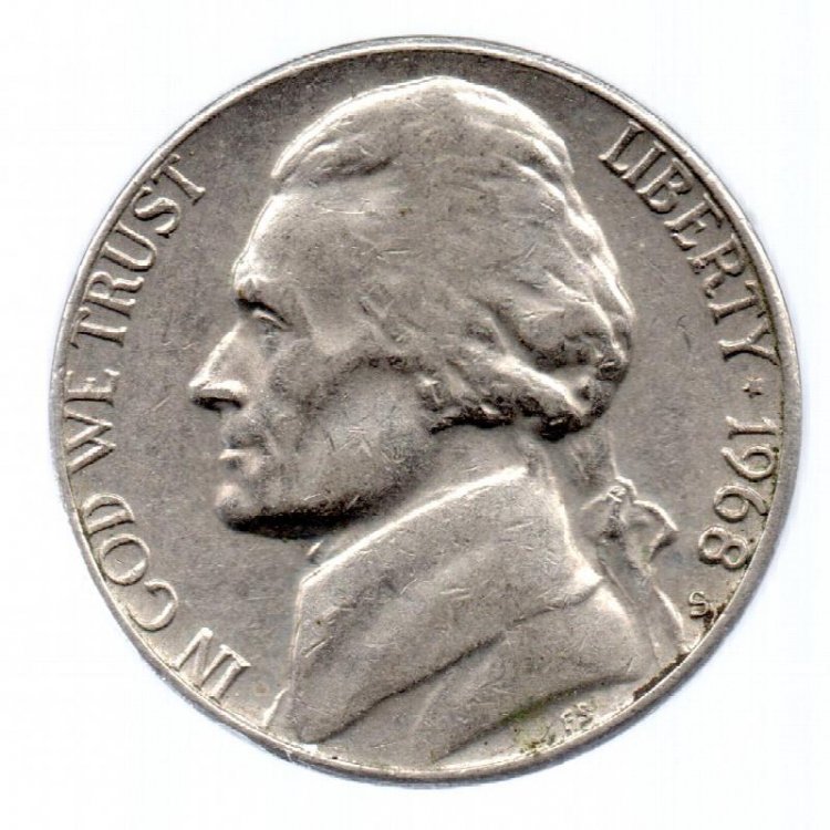 1968 S Jefferson Nickel