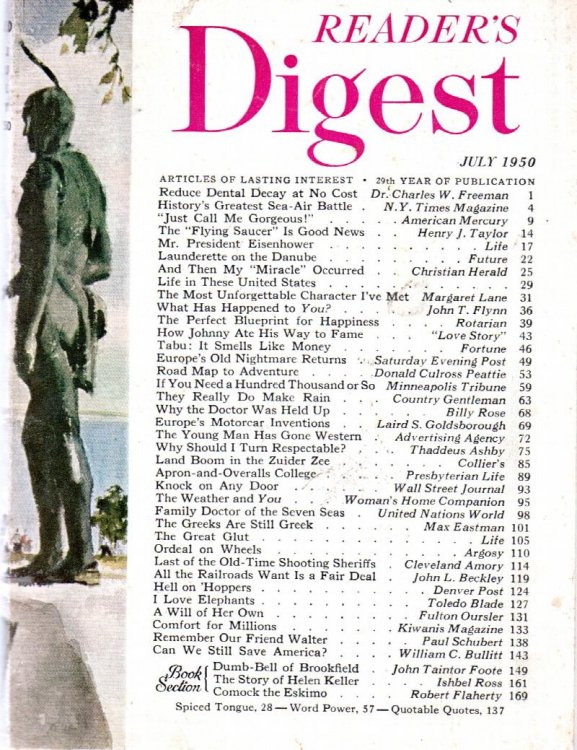 Reader's Digest Magazine July 1950