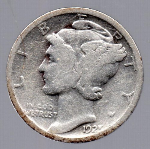 1925 Mercury Head Dime