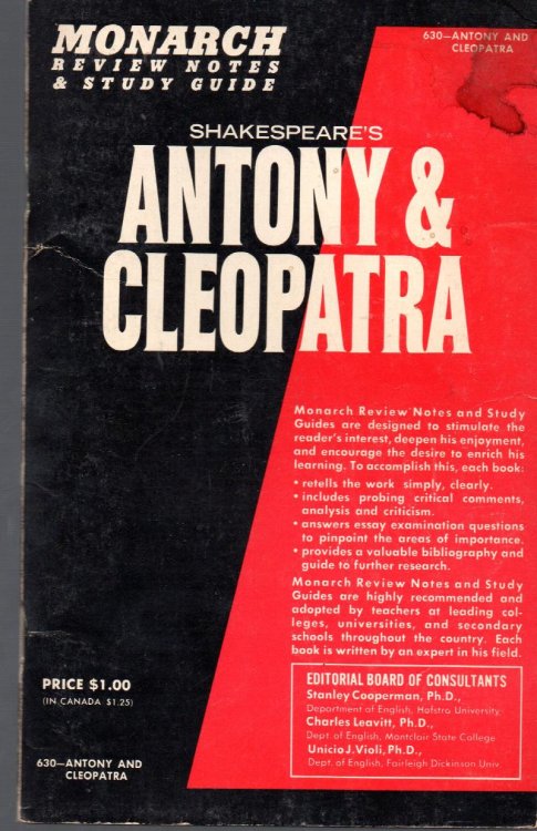 Monarch Review Notes & Study Guide to Shakespeare's Antony & Cleopatra
