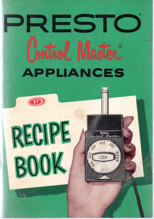Presto Control Master Appliances Recipe Book