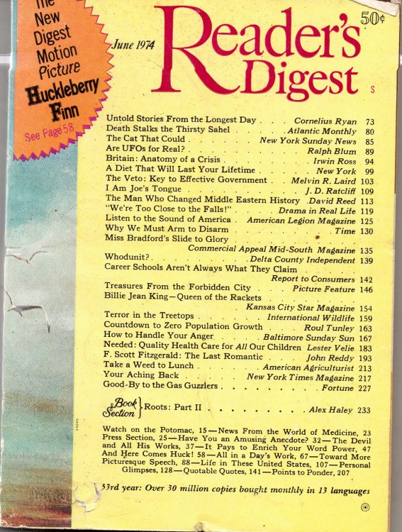Reader's Digest Magazine June 1974