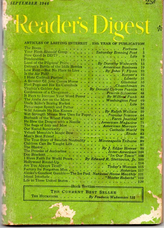 Reader's Digest Magazine September 1946