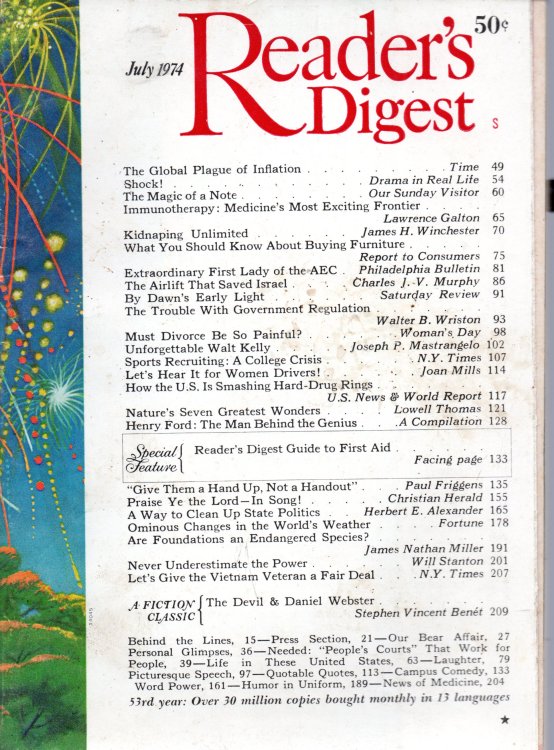 Reader's Digest Magazine July 1974