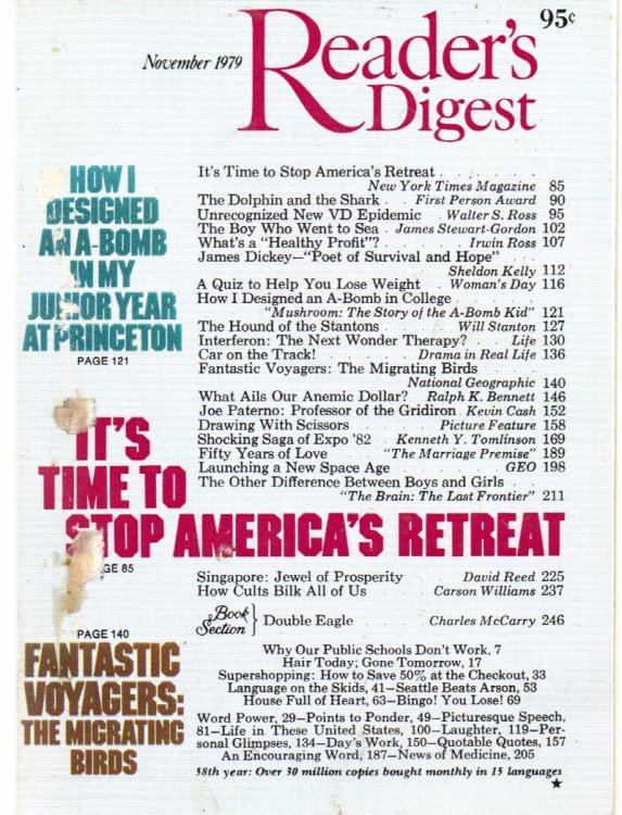 Reader's Digest Magazine November 1979