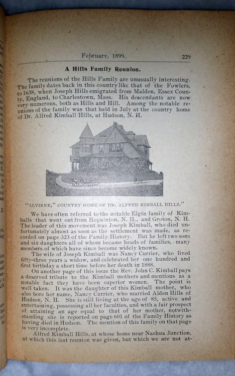 The Kimball Family News, Being Supplementary to the History of the Kimball Family in America. Consisting of the Regular Monthly Parts for the Years 1898 and 1899