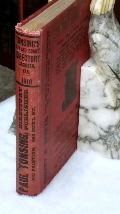 Nineteenth Directory of Atchison City and County, Including Atchison, Effingham, Huron, Lancaster and Muscotah, Kansas