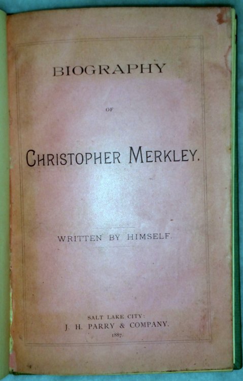 Image for Biography of Christopher Merkley Biography of Christopher Merkley