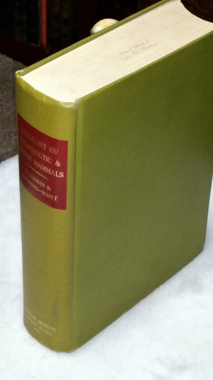 Checklist of Palaearctic and Indian Mammals, 1758 to 1946
