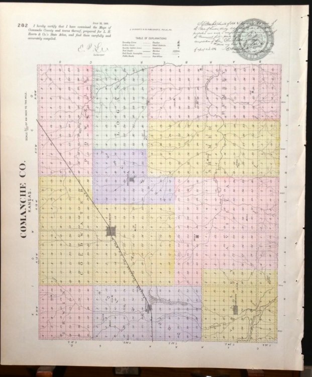 [Map] Barton County, Kansas [backed with] Comanche Co.