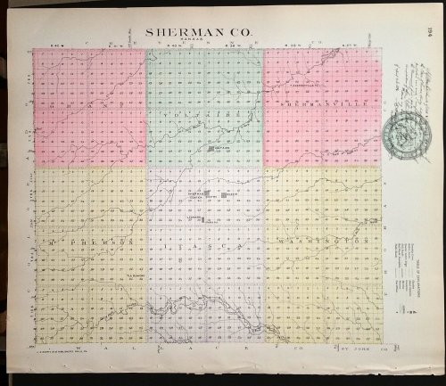 [Map] Cheyenne County, Kansas [backed with] Sherman Co.